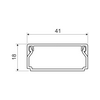 Vezetékcsatorna műanyag 41.1mm x 18.5mm x 3000mm fényesfehér halogénmentes LHD KOPOS